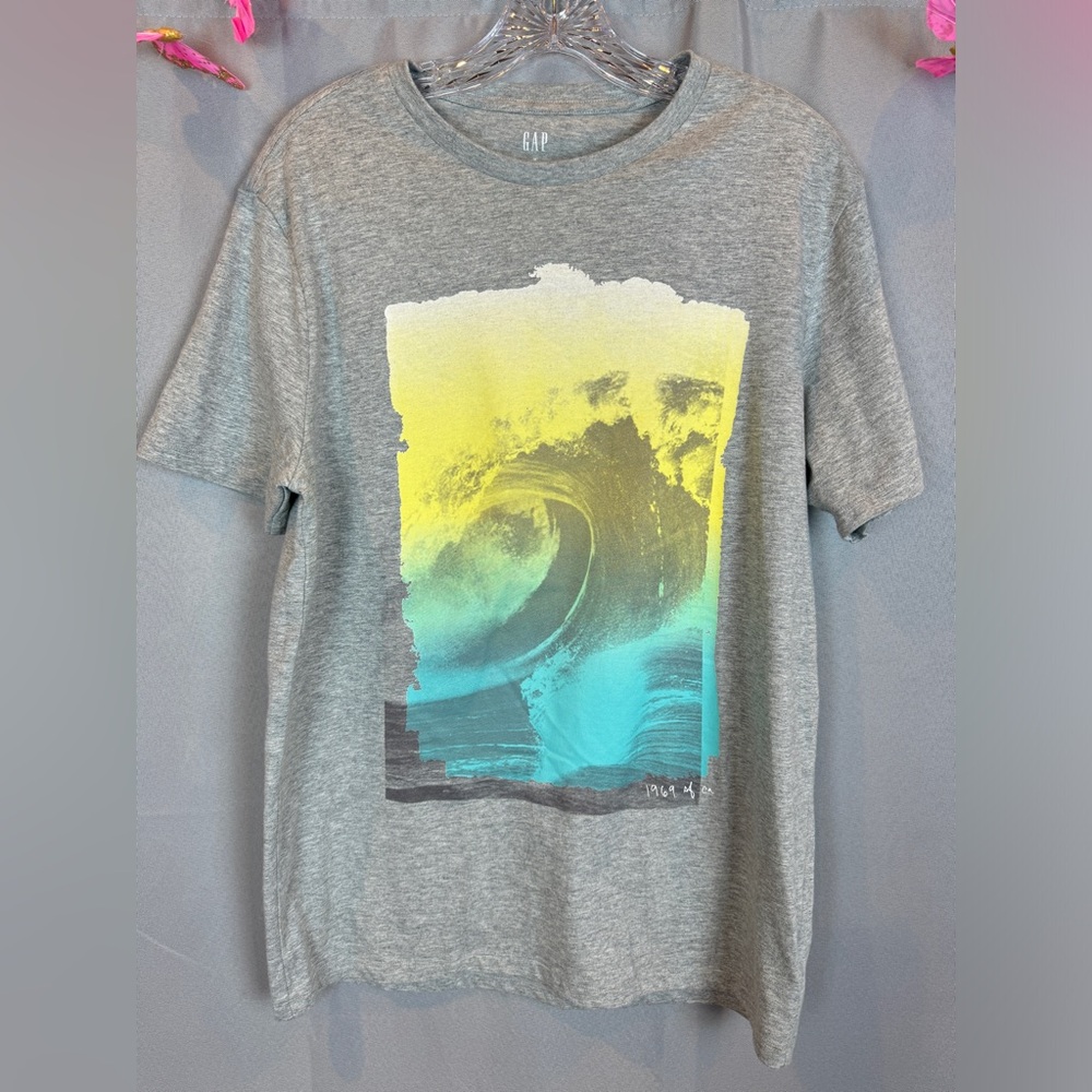 Mens Gap Surfer Graphic T- Sz Medium